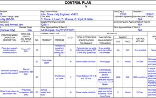 process control plan